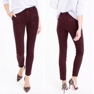 J. CREW Skinny Stretch Pants Flap Pocket 27